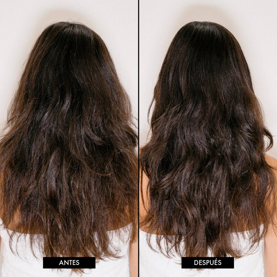 Antes y después de haber aplicado botox para cabello